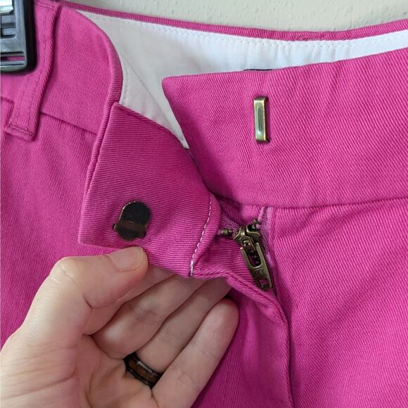J.Crew Factory NWT 5" Hot Pink Flat Front Preppy Chino Shorts Size 12 - Picture 3 of 12